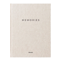 Memories storage book beige linen