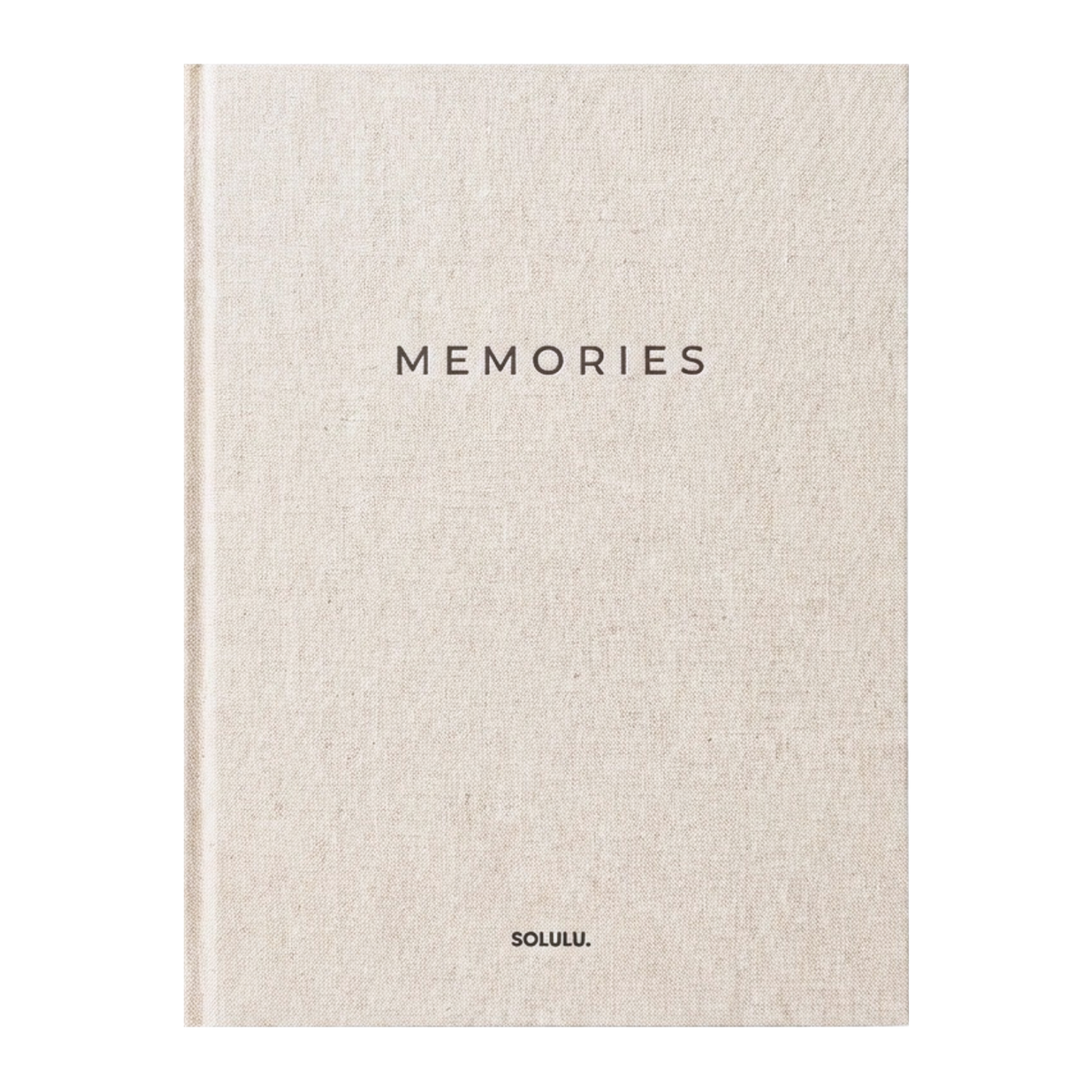 Memories storage book beige linen